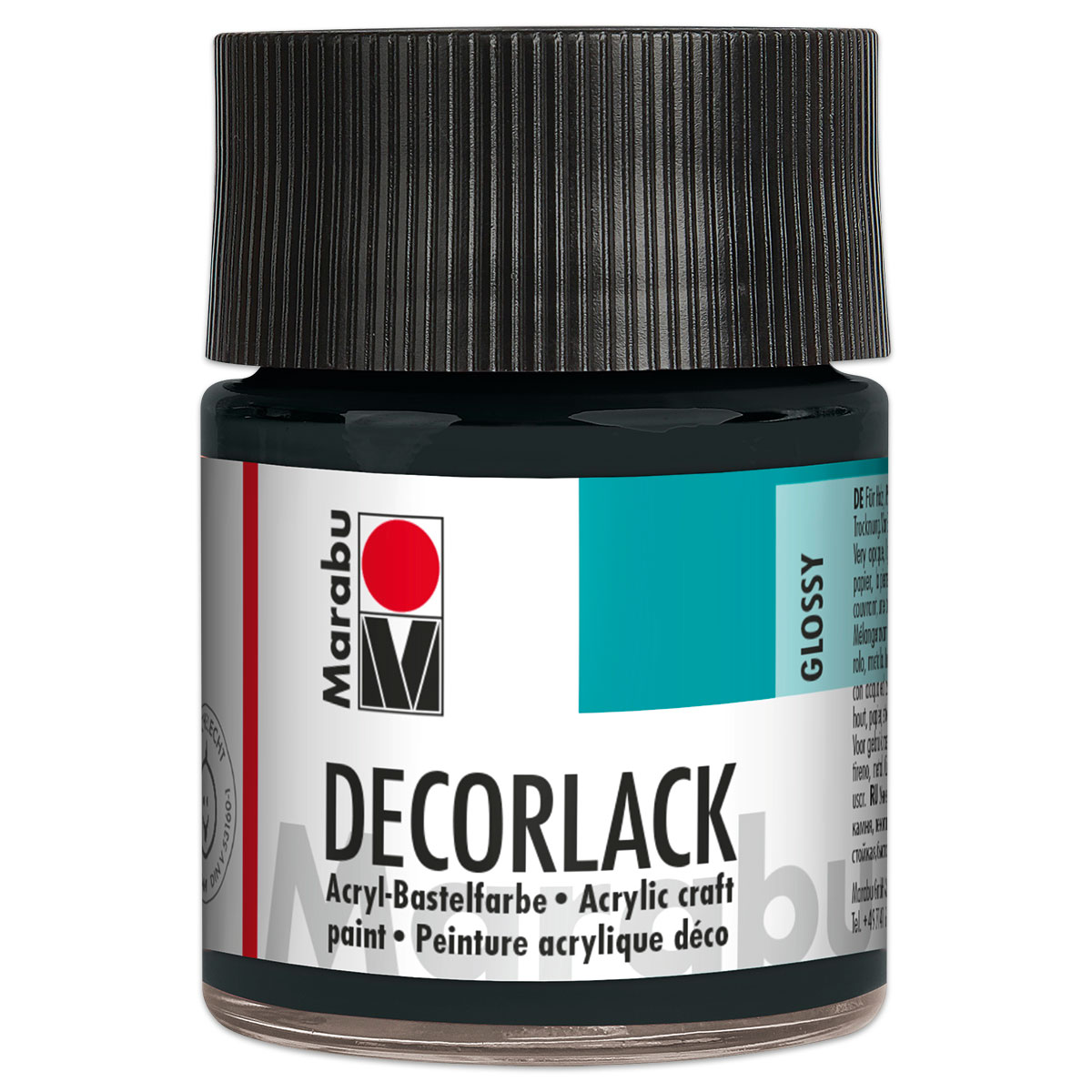 Decorlack Acryl glänzend 50ml schwarz