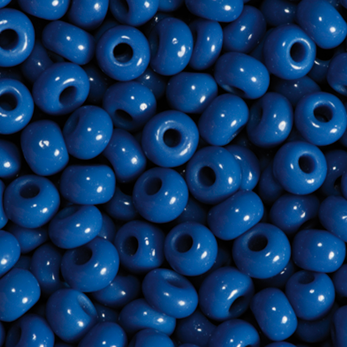 Rocailles satt glänzend 2,6mm 17g mittelblau