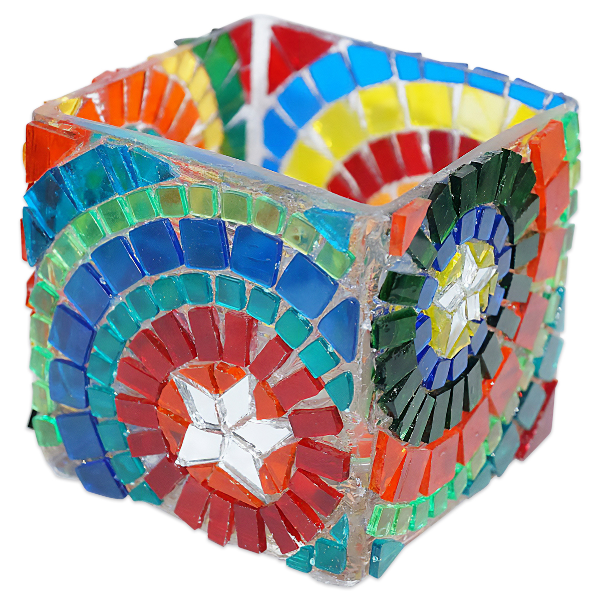 Tiffany-Glasmosaik 10x10x4mm opak blau-mix Tiffany-Glasmosaik 10x10x4mm opak blau-mix