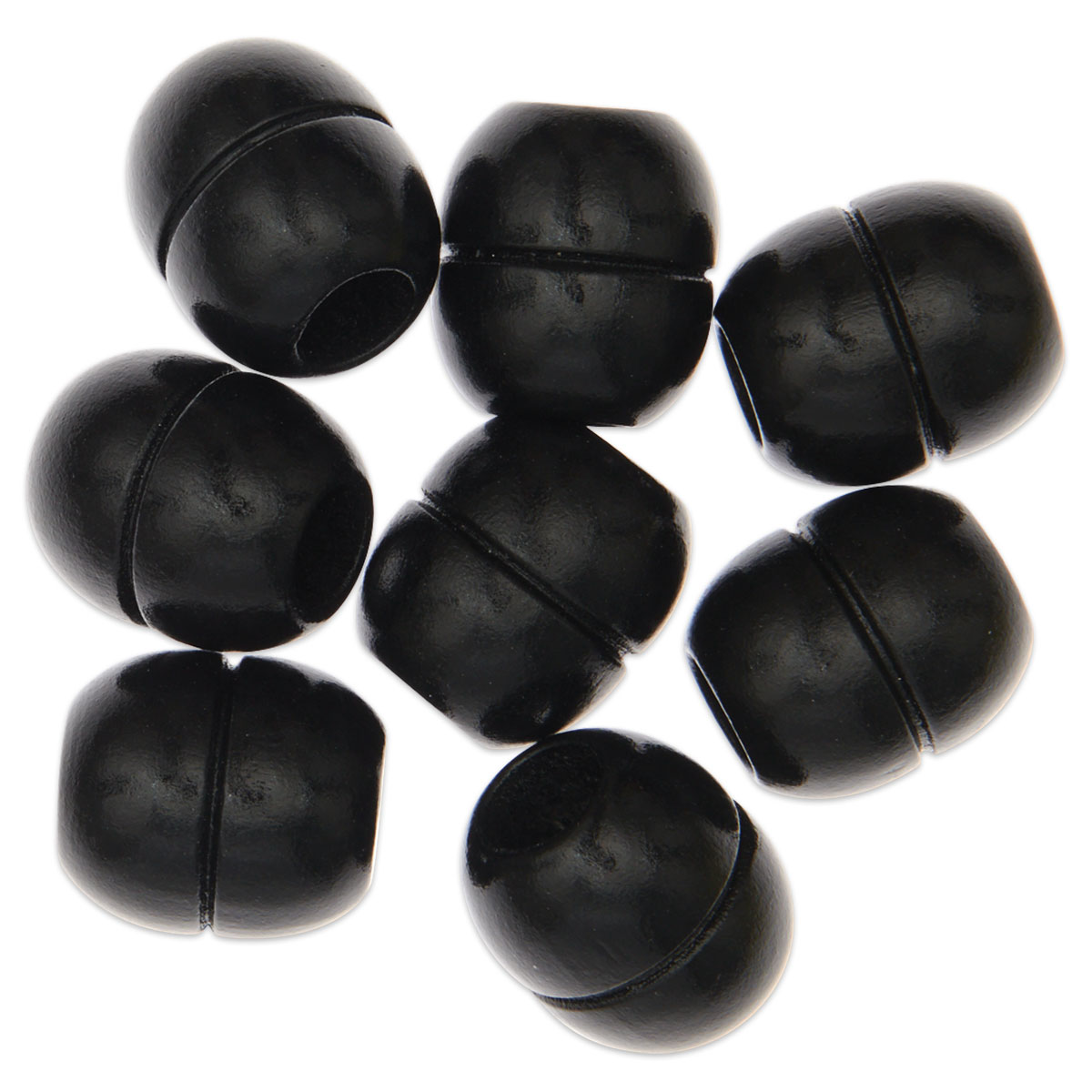 Makramee-Holzperlen ca. 19x22mm 8 St. schwarz