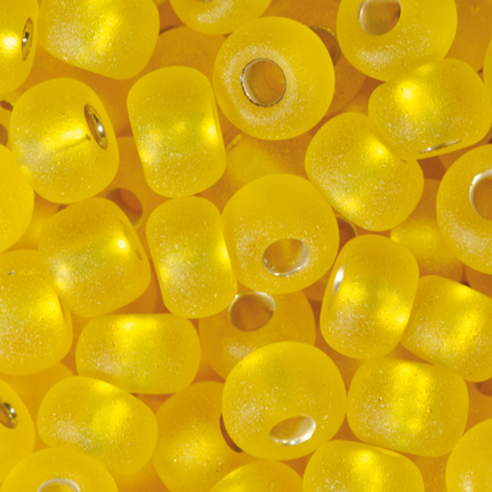 Rocailles transparent matt 4,5mm 17g gelb