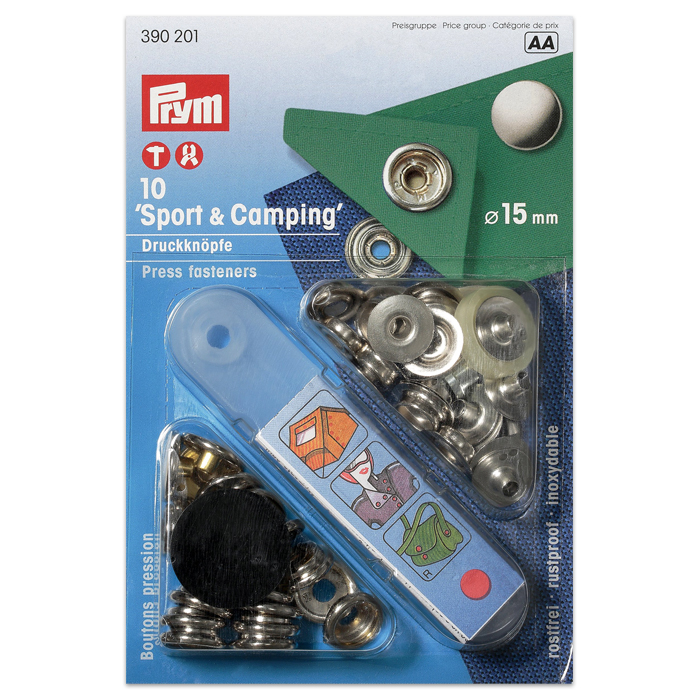 Prym Druckknöpfe 15mm 10 St. silberfarben