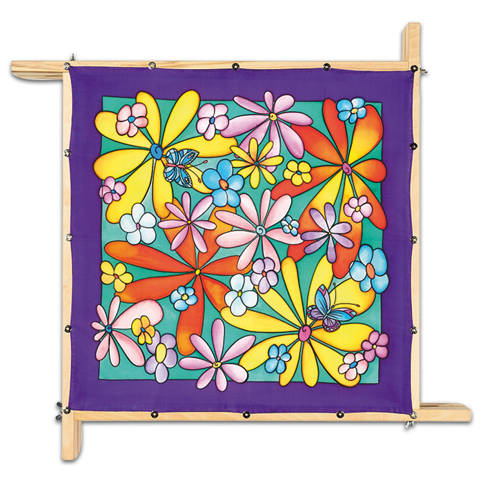 Tuch Gutta schwarz 55x55cm Meadow naturweiß