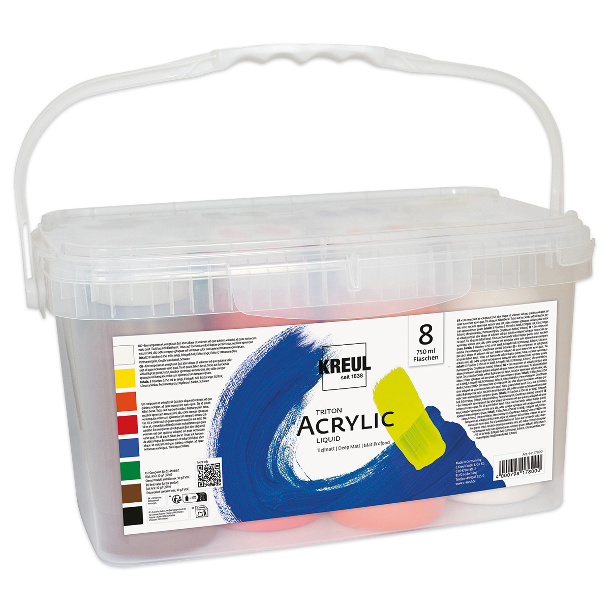 SOLO GOYA Triton Acrylic Basic Powerpack 8 Farben à 750ml