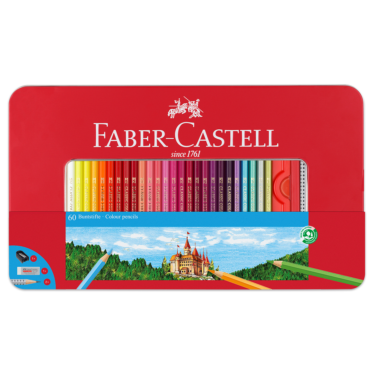 Faber-Castell Buntstifte hexagonal 60 St./Farben
