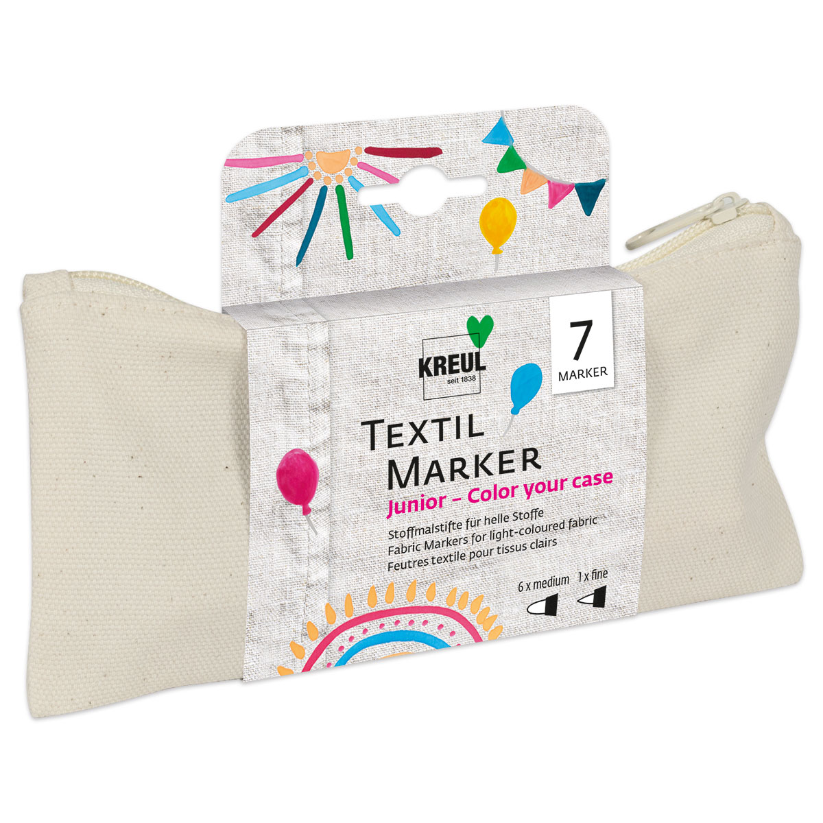 KREUL Textil Marker medium Junior Set 6 St./Farben