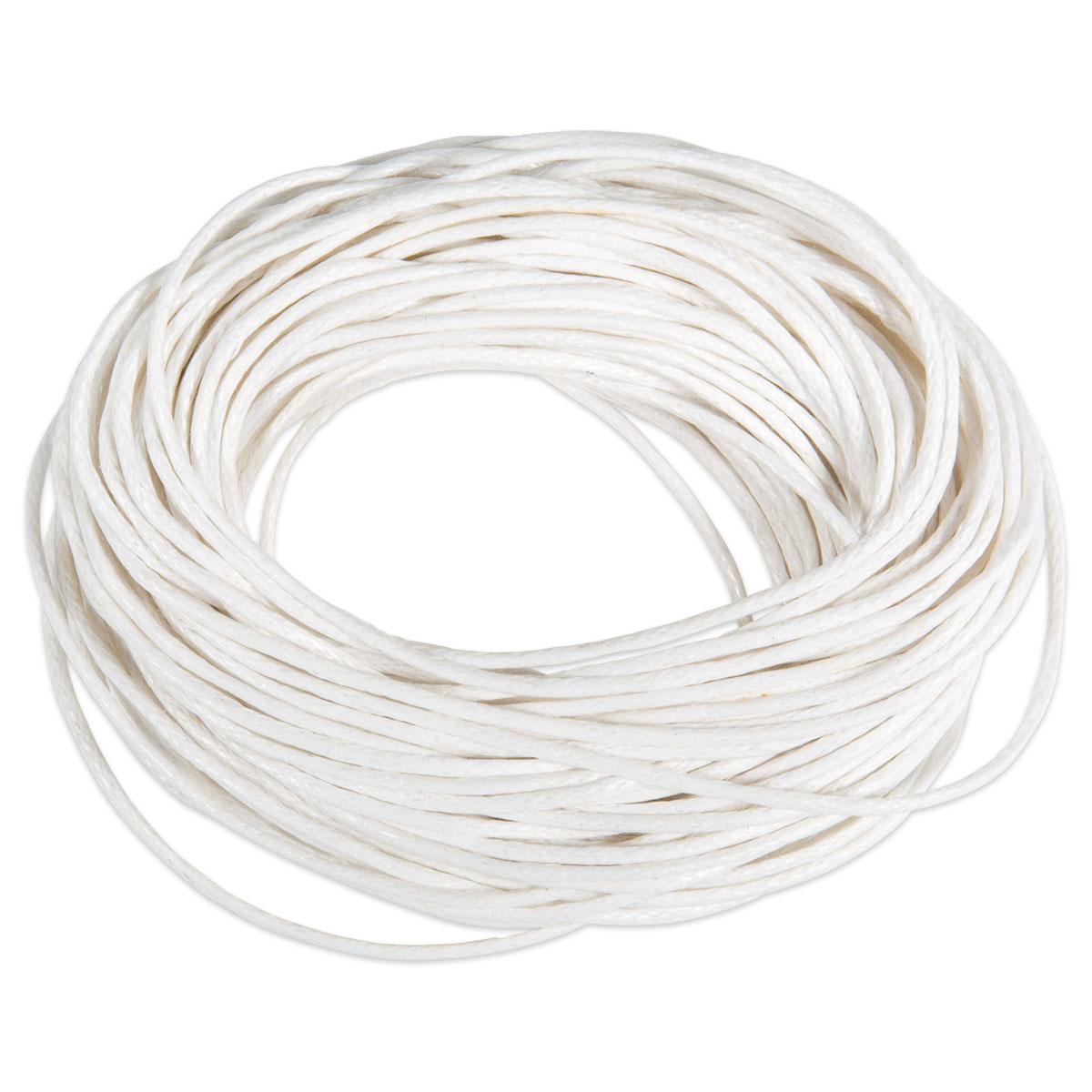 Kordel gewachst 1mm 10m weiß