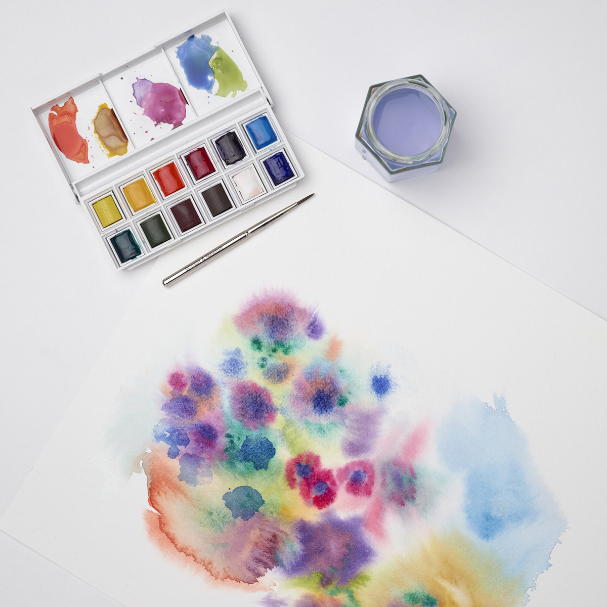 Aquarell-Taschenkasten 12 Farben Aquarell-Taschenkasten 12 Farben