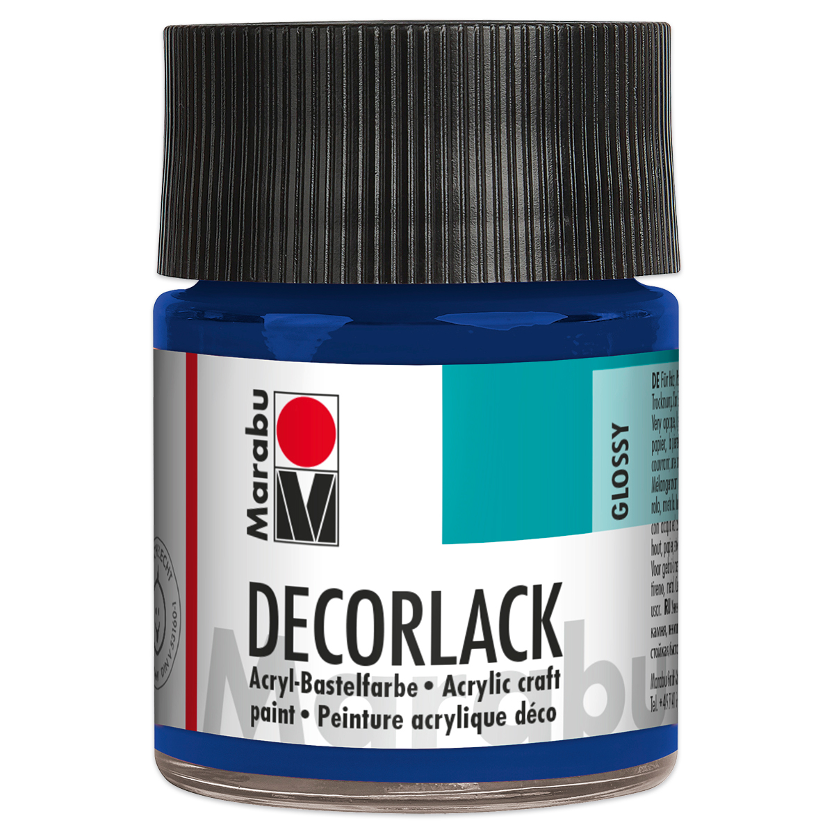 Decorlack Acryl glänzend 50ml mittelblau