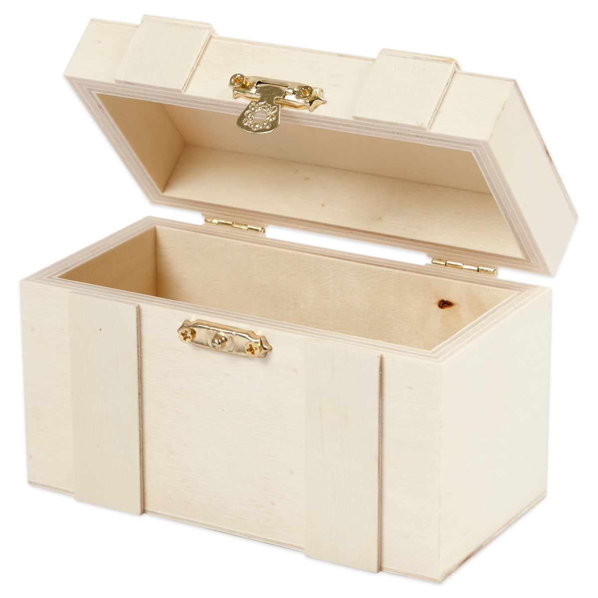 Schatzkistchen Metallverschluss 12x6,5x7,5cm natur