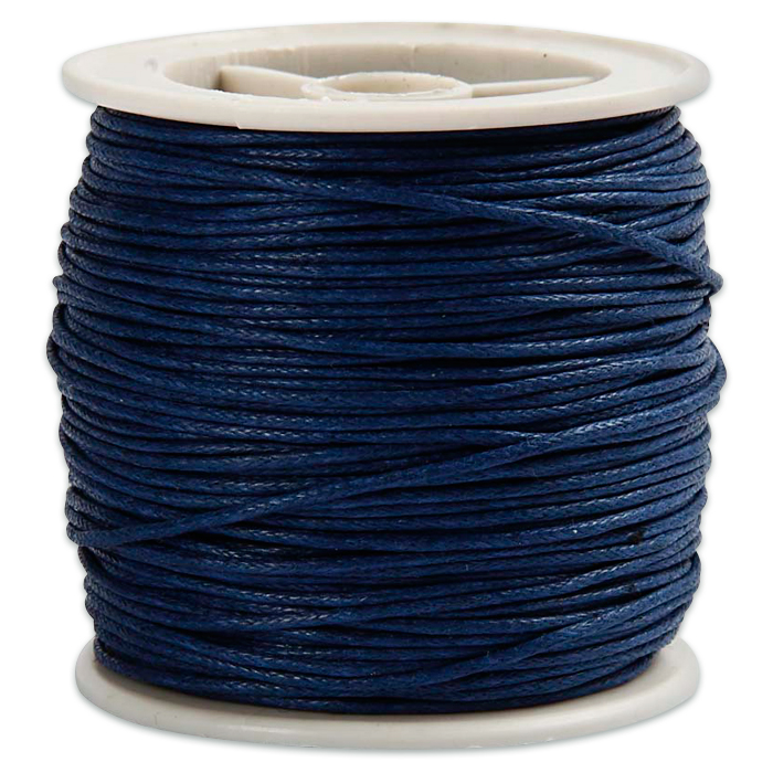 Baumwollband gewachst 1mm 40m blau