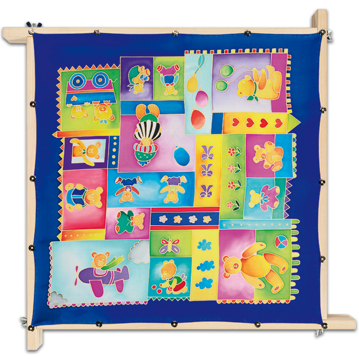 Tuch Gutta gold 55x55cm Happy Bears naturweiß