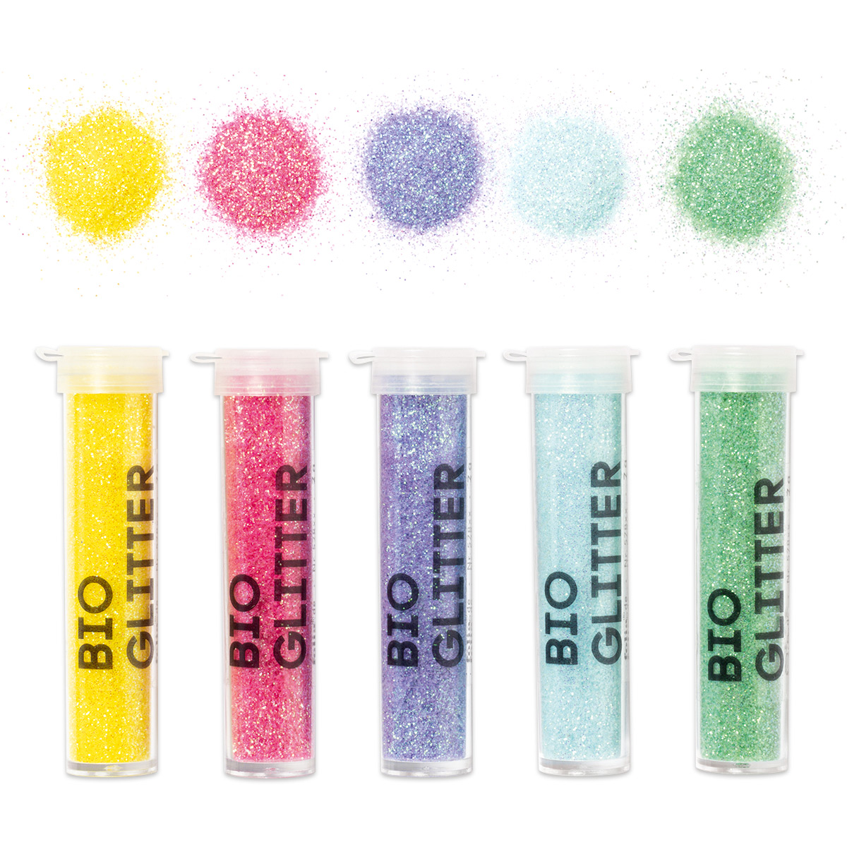 Bio Glitter Sortiment Rainbow 5 Farben à 7g