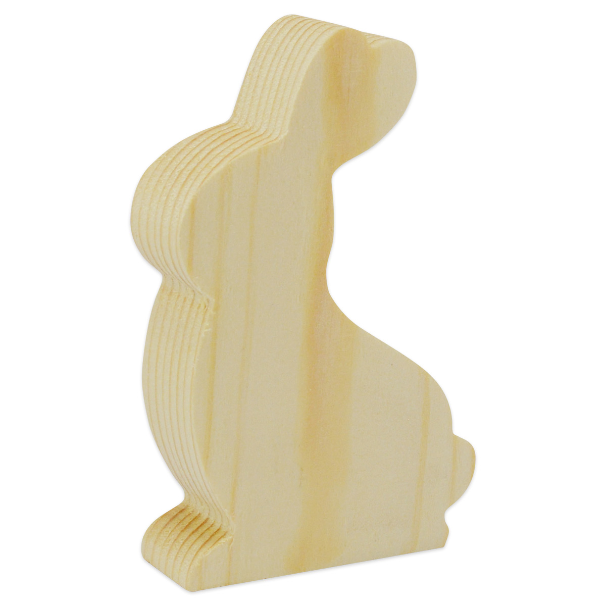 Hase aus Holz 10x6,5x2cm natur Hase aus Holz 10x6,5x2cm natur