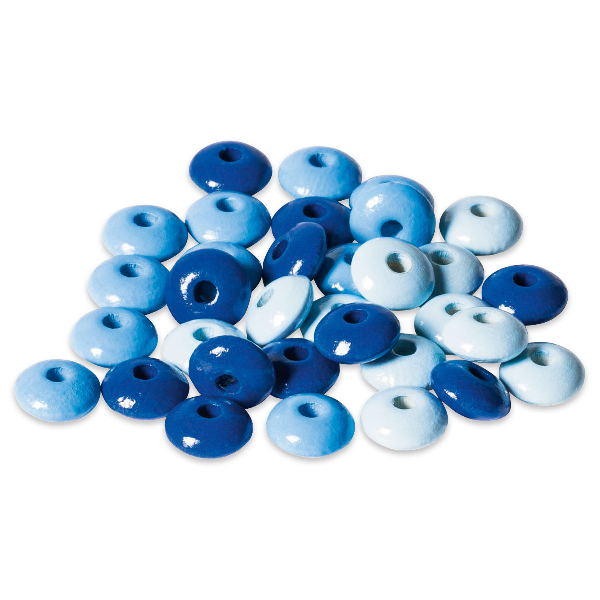 Holzlinsen-Mix 5mm stark Ø 10mm 33 St. blau