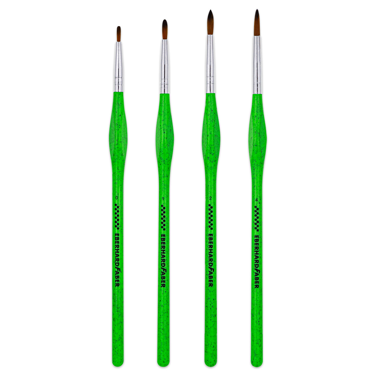 Pinsel Green Winner Synthetik 4er-Set rund Gr. 0/1/2/4