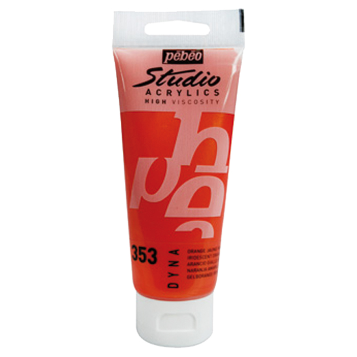 Acrylfarbe irisierend - 100ml gelborange