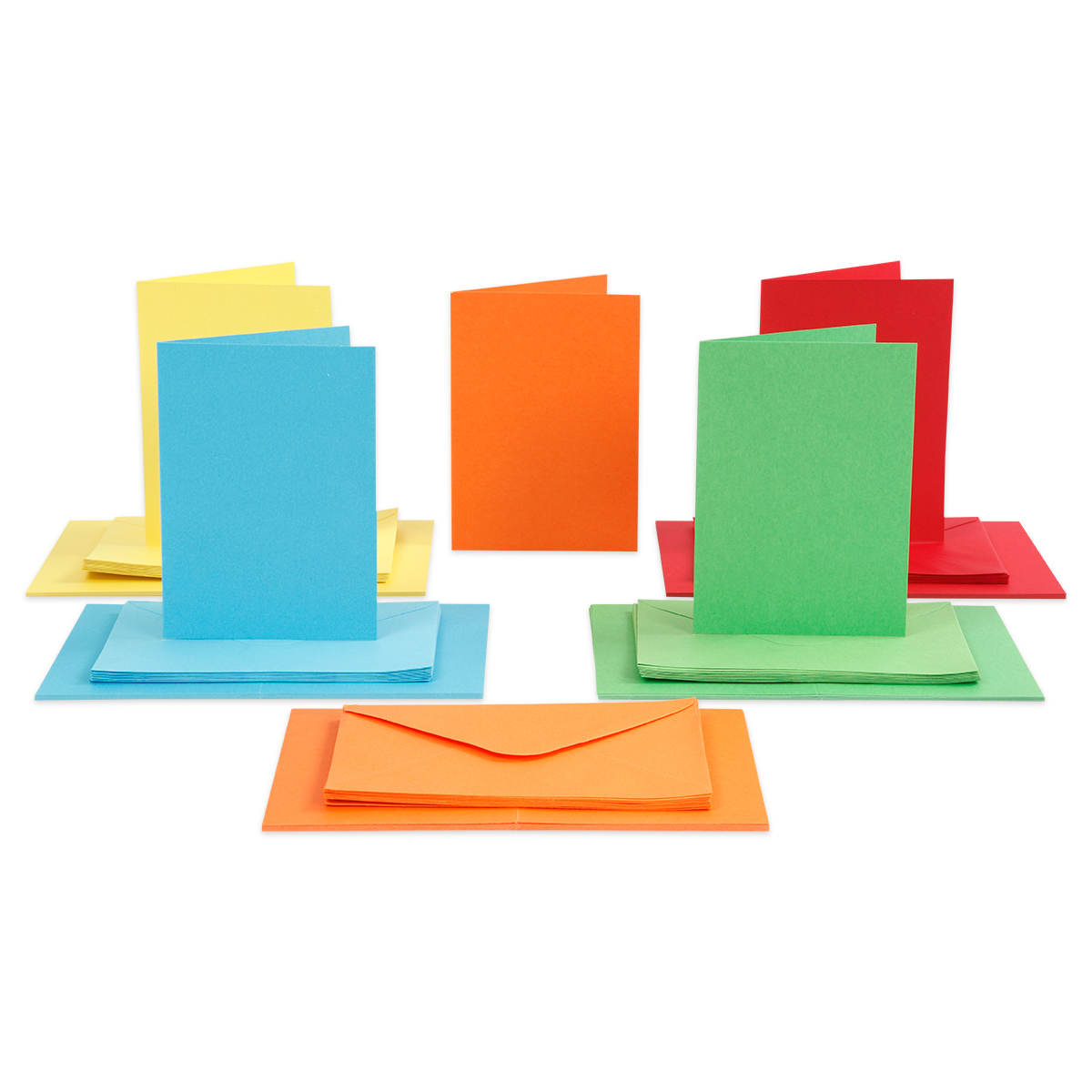 Doppelkarten ca.10,5x15cm 220g/m² 50 St. kräftige Farben