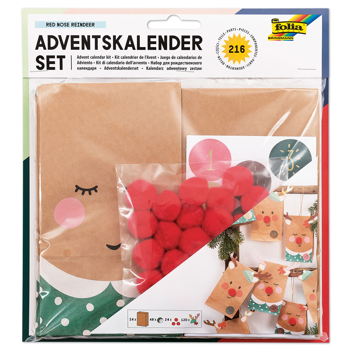 Kreativset Adventskalender Red Nose Reindeer
