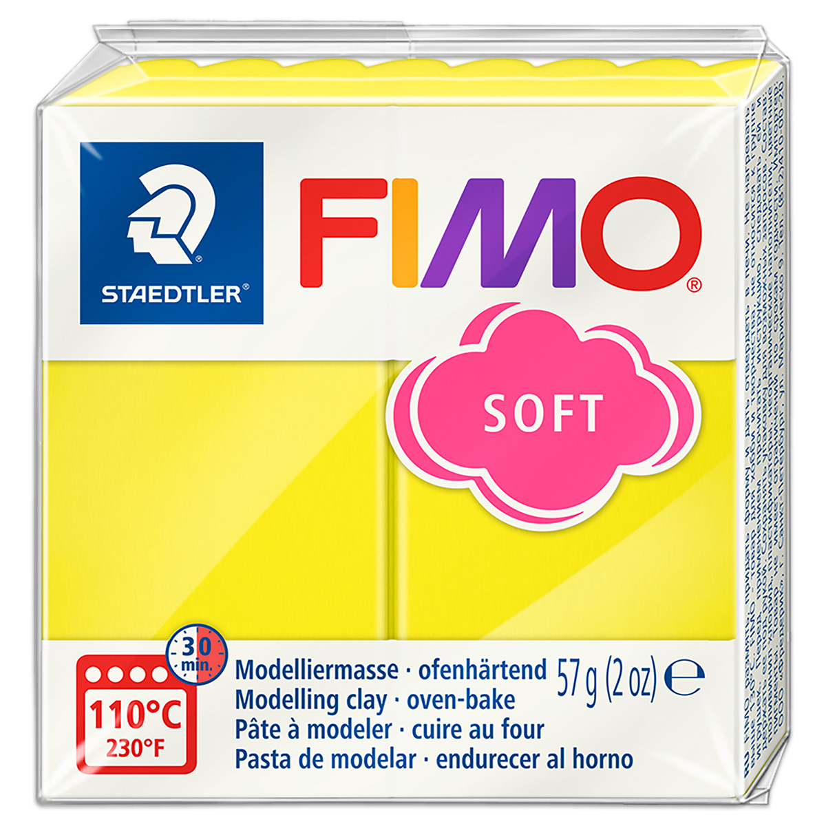 FIMO soft 55x55x15mm 57g limone