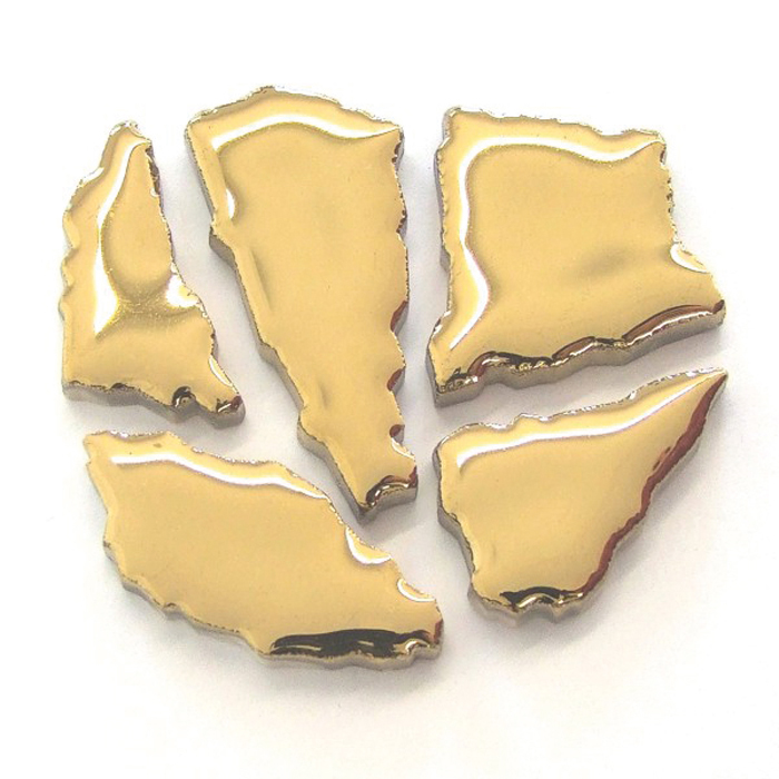 Flip-Keramik 2-6cm 750g ca. 65 Steine deluxe goldfarben