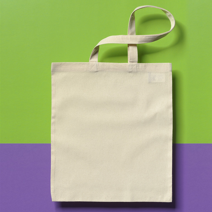 Tragetasche lange Henkel 38x42cm natur