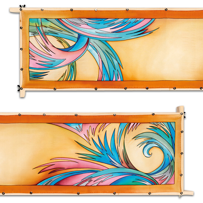 Schal Gutta schwarz 160x32cm Shan naturweiß