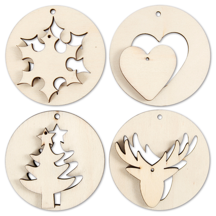 Hänge-Dekoration 2-in-1 Weihnachten Ø 7cm 8 St.