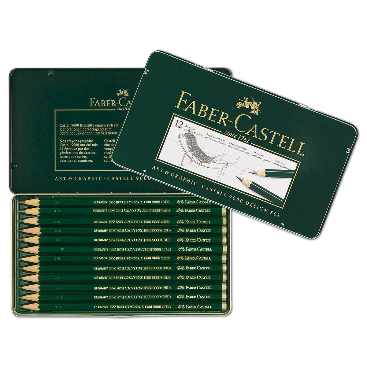 58190646_12IXSMaZ5F5G3N Faber-Castell 9000 Bleistifte 5B-5H 12 St.