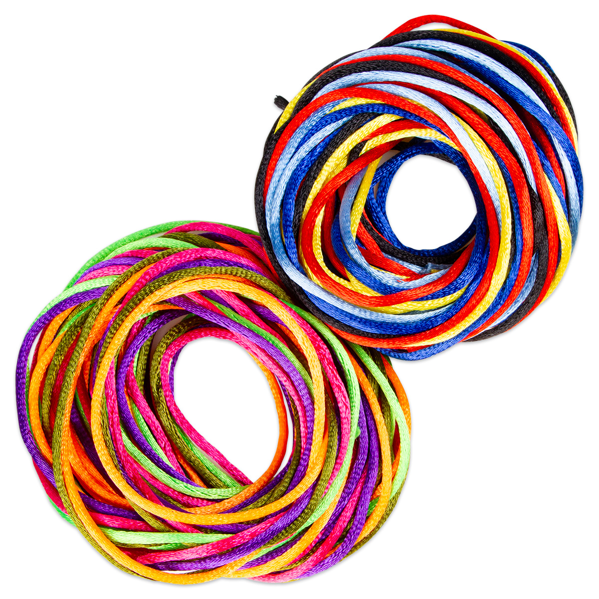 Satinkordel Set 2mm 10 St./Farben à 3m