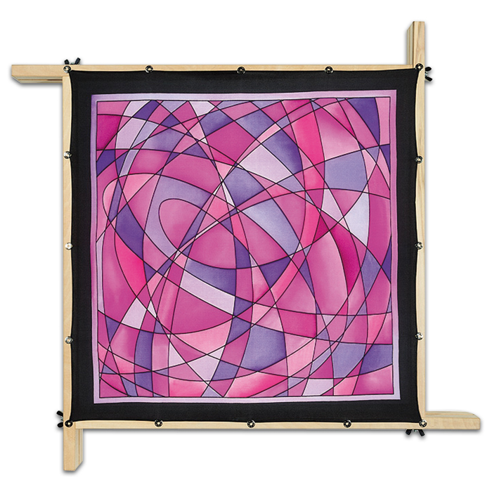 Tuch Gutta schwarz 55x55cm Whirl naturweiß