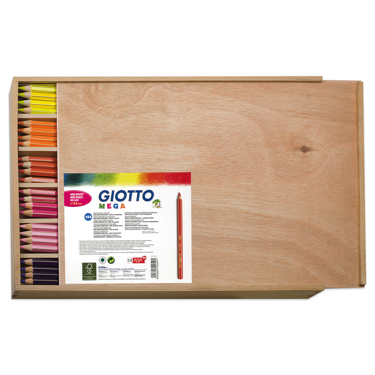 Giotto Mega hexagonal 144 Farbstifte/12 Farben