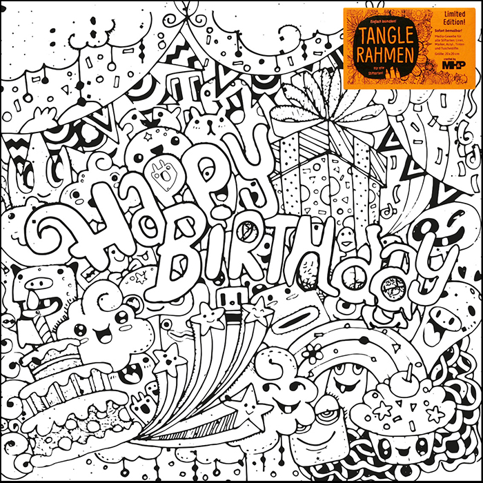 57702043LxlmGbAvsrlHf Tangle-Keilrahmen 20x20x2cm Happy Birthday