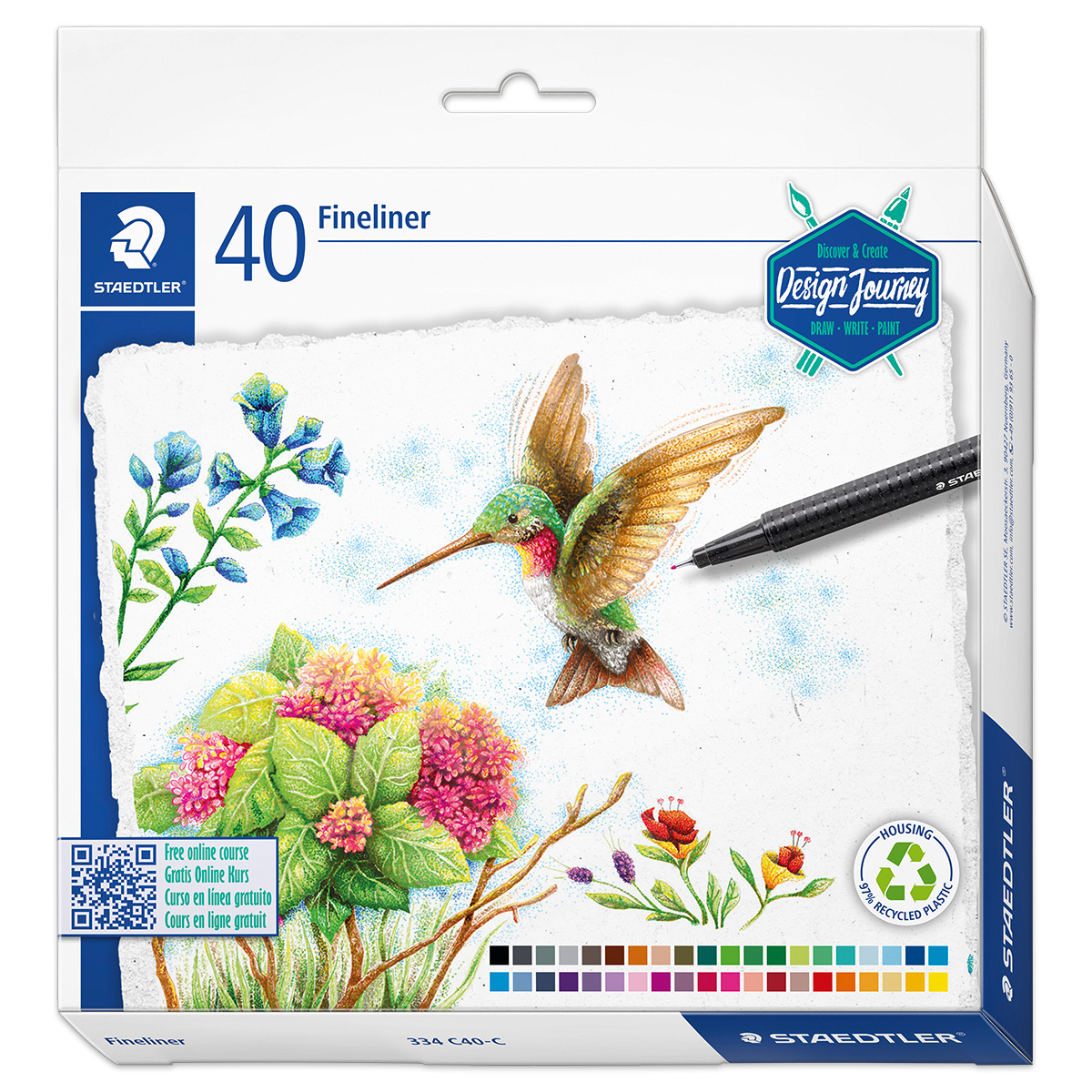 triplus fineliner 334 Strichbreite 0,3mm 40 St./Farben
