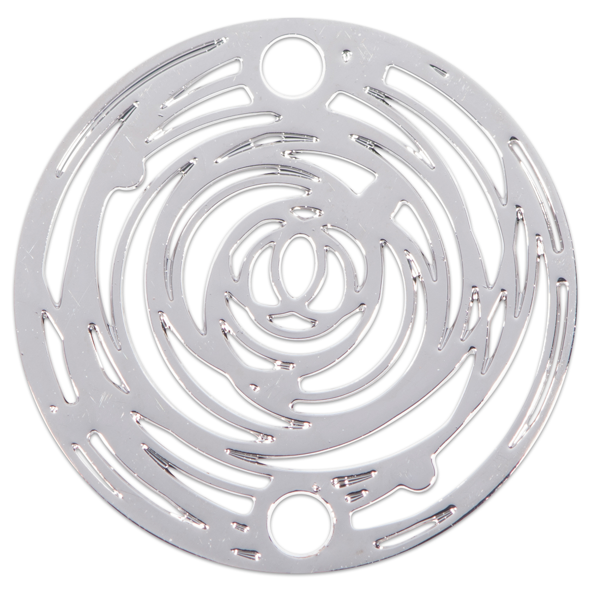 Metallzwischenteil Rund ca. 15mm 10 St. platinfarben