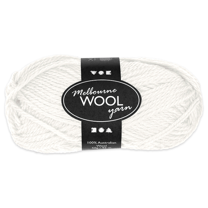Garn Melbourne Filzwolle 50g creme