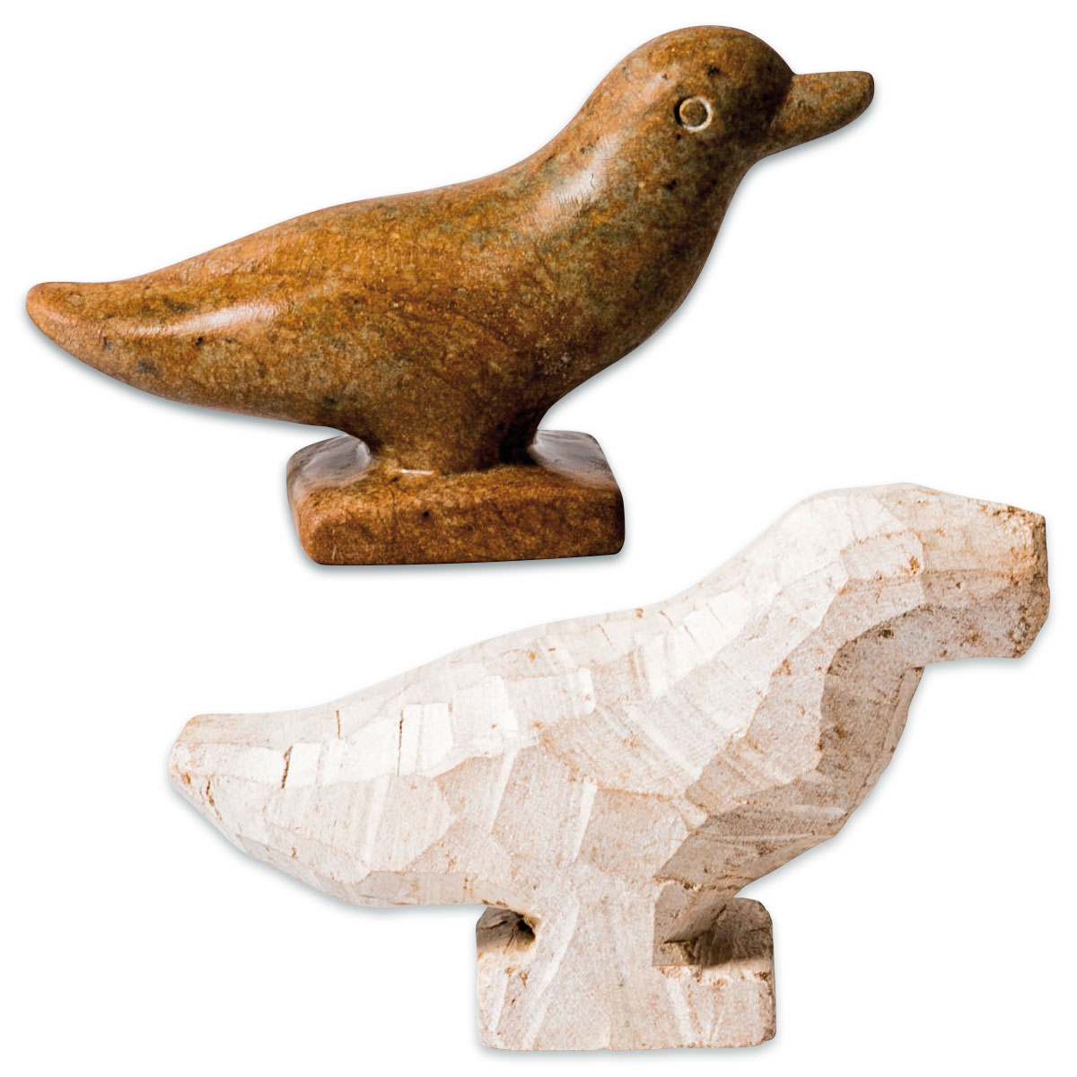 Speckstein-Rohling ca. 8-10cm Vogel/Papagei