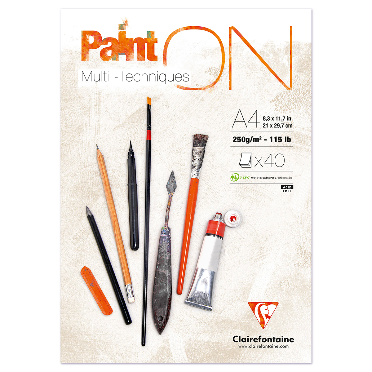 Block PaintON 250g/m² A4 40 Bl. weiß