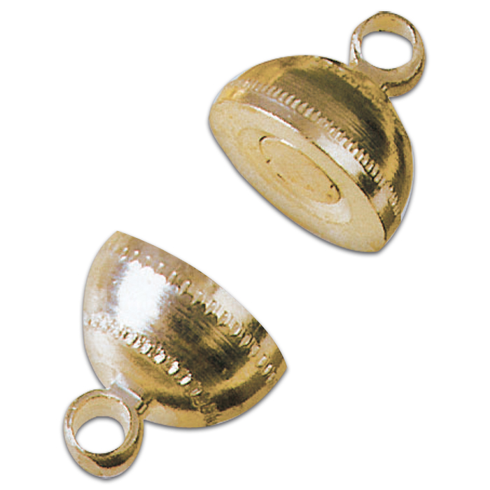 Magnetschließe rund Metall 8x14mm goldfarben