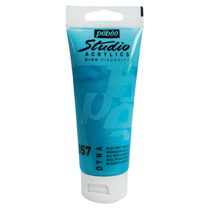 Acrylfarbe irisierend 100ml blaugrün