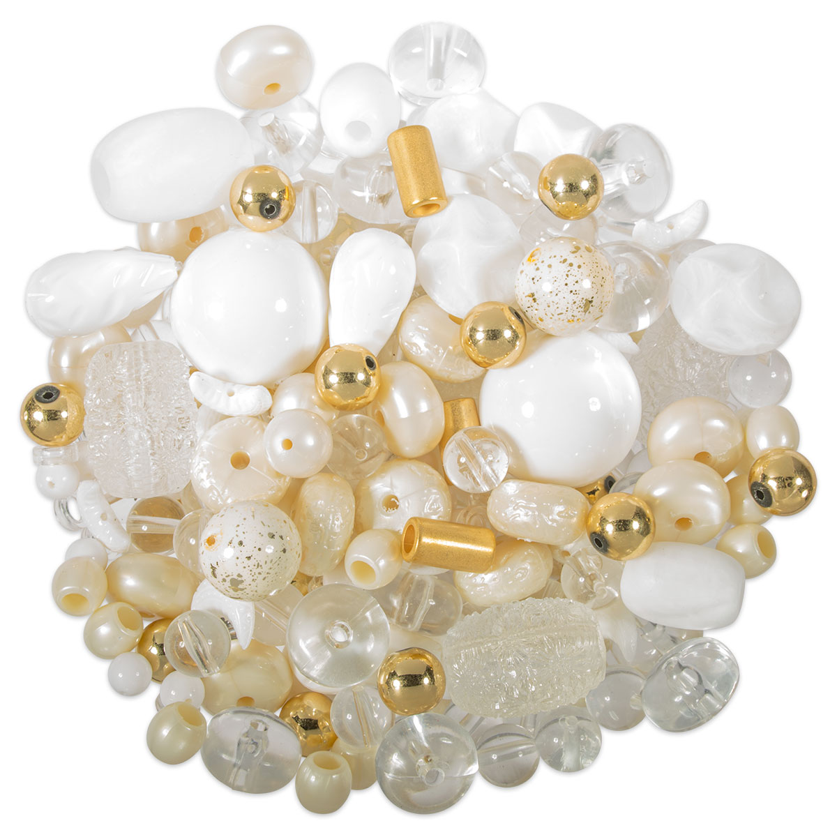57800113O3YE1e2G1SJuA Kunststoffperlen-Mix 4-40mm cristall/weiß/goldfarben
