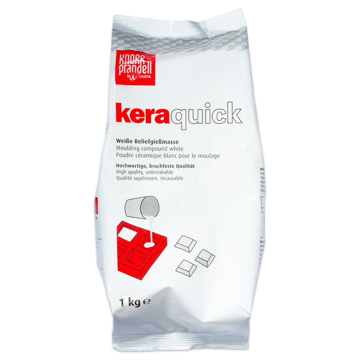 Keraquick Gießmasse 1kg weiß