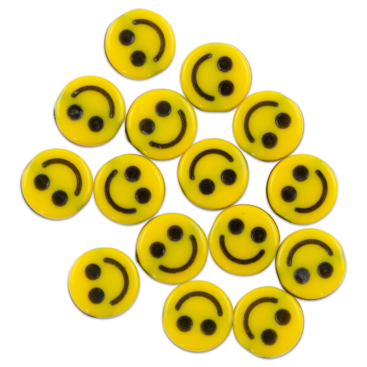 Kunststoffperlen Smilie Ø ca. 6mm  15 St. gelb/schwarz