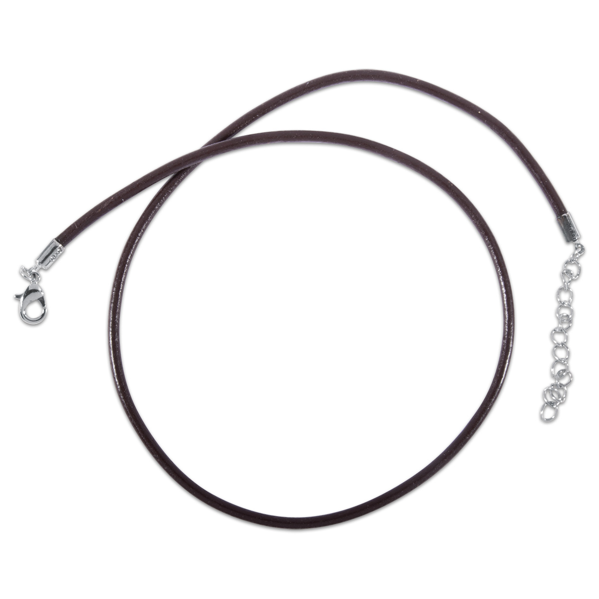 Ledercollier geschlossen 3mm ca. 45cm dunkelbraun