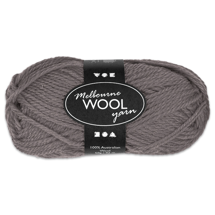 Garn Melbourne Filzwolle 50g grau