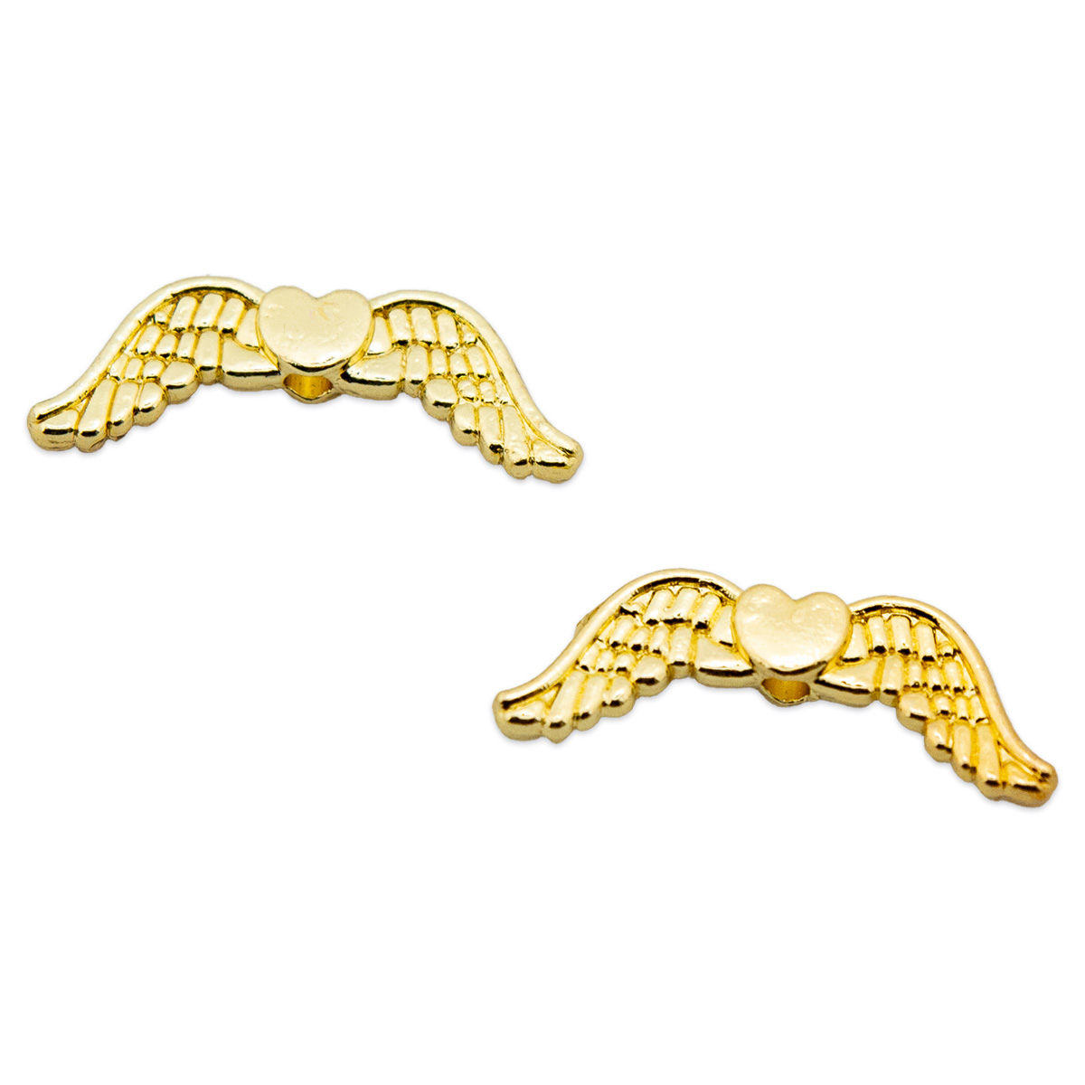 Metallperlen Flügel 20x7mm 10 St. goldfarben