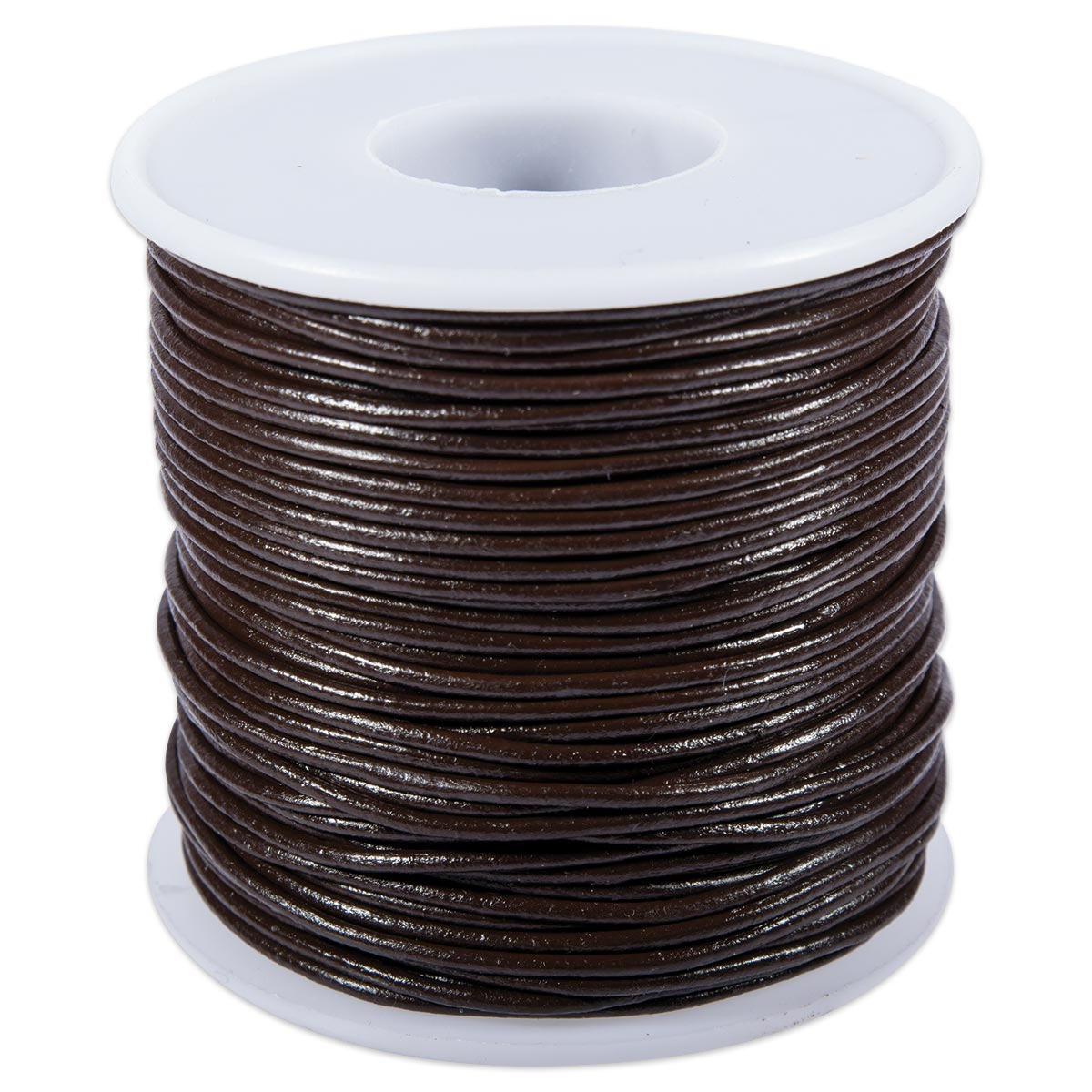 Lederriemchen rund 1,5mm 50m braun