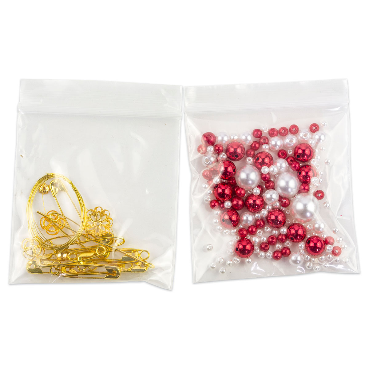 52219052_2 Kreativset Perlenengel ca. 7cm rot-goldfarben