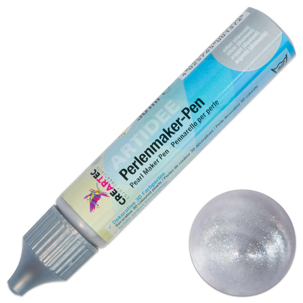 Perlenmaker-Pen 30ml Effekt silber/diamant