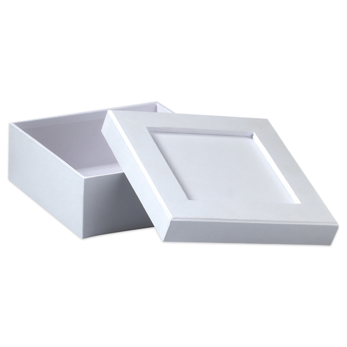 Pappbox für Mosaik quadratisch 15x15x6cm weiß